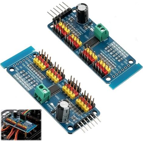 PCA9685 Pilote Servomoteur, Module PWM 16 Canaux 12 Bits I2C, Contrôleur Servo LED Moteur, Carte Driver PWM Extension DIY et Automatisation (1/3)