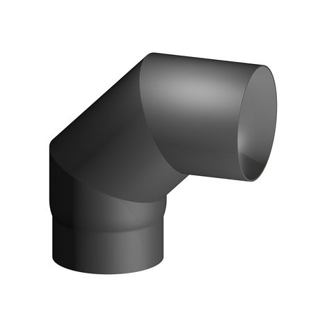 CURVA ACCIAIO AL CARBONIO SMALTATO 90Â° MF  PER STUFE A LEGNA- Diam. 140- DK- pezzi 1