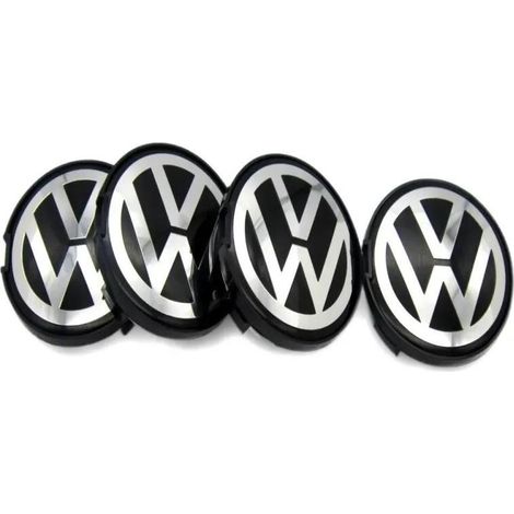 Irovami cache-moyeux de roue de 65 mm pour Volkswagen Golf, Polo, Passat, Touareg et Jetta. Accessoires et cache-moyeux décoratifs pour pneus. (1/3)