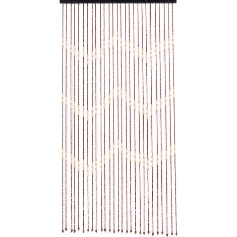 Gojoy – Rideau en perles de bambou – Rideau de porte en bois – Séparateur de pièce décoratif 90x175cm – Couleur bois, surface lisse et résistante