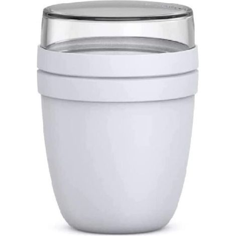 Boîte de rangement, boîte à lunch Ellipse – 500 ml – Pratique pour les céréales, le yaourt ou les plats à emporter – Compatible congélateur, micro-ondes et lave-vaisselle – Blanche – (1/5)