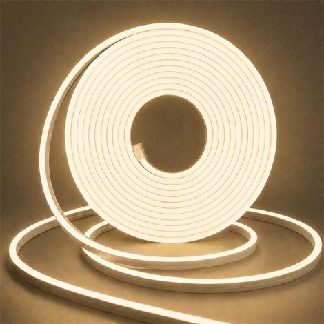 Bandeau LED COB 220V, 4 M Dimmable Bande LED Blanche Naturelle 4000K, IP65 Étanche Flexible Strip, Bandes à LED Strip Ruban avec Alimentation, pour DIY Chambre, Cuisine, Exterieur Maison Décoration (1/5)