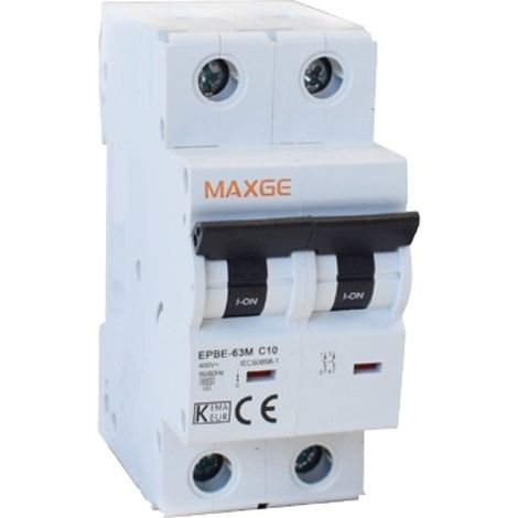 Interruptor Magnetotérmico Residencial 1P+N 6-40A 6kA Curva C MAXGE Alpha+ 63 A