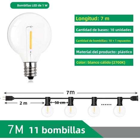 Lichterketten mit LED-Kugeln für Garten, Terrasse, Zebrastreifen – ideal für Weihnachten und Geburtstagsfeiern (1/5)