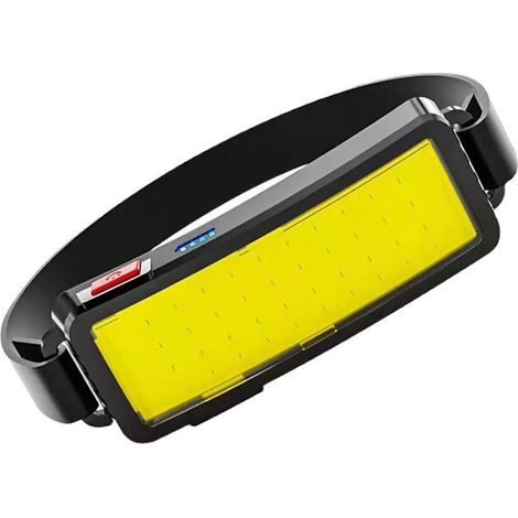 Lampe frontale à LED COB, puissante lampe frontale étanche rechargeable par USB, 2000 lumens (lot de 2), lampe de travail pour casque, idéale pour le (1/5)