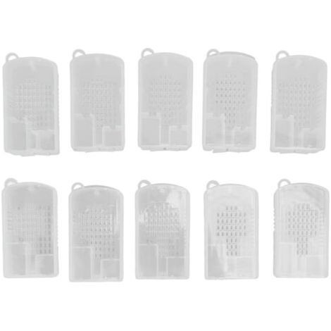 Lot de 10 cages à abeilles - Boîte à outils d'apiculture extra large - Cage en plastique pour roi - Cage coréenne - 10 paquets - Outil d'élevage pour reine (1/5)