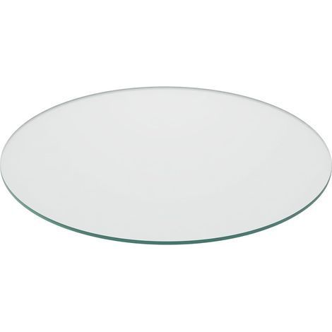 1 Plaque Verre Table Ronde Diamètre 60 Cm Épaisseur 8 Mm Transparente Pour Salon Jardin Cheminée (1/5)