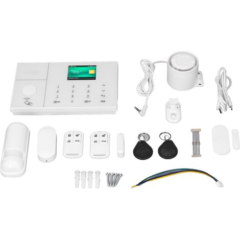 Système d'alarme de sécurité GSM WiFi 2,4 pouces écran couleur TFT, télécommande contrôleur domotique intelligent anti-vol pour Tuya (1/5)