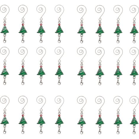 Ganchos para decoración de árboles de Navidad, juego de 24 ganchos en forma de S para colgar adornos.