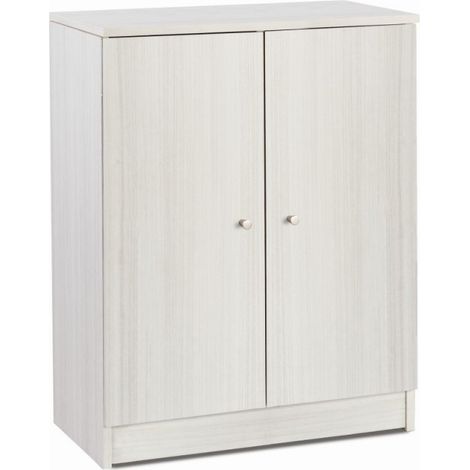 Armoire basse polyvalente à deux portes Eucalipto 62x34x h80 cm