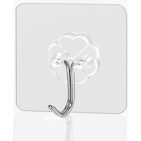 Paquete de 10 ganchos adhesivos de 70 mm, impermeables y sin clavos, para abrigos, bufandas, toallas, llaveros, baño, cocina y oficina.