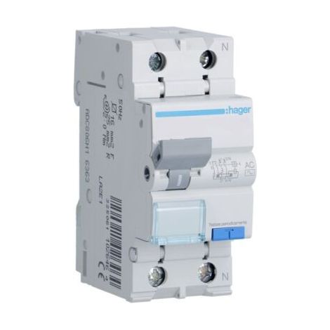 Differenziale Magnetotermico Acc 1Pn 300Ma A 16A ( Hager Cod. Afa916H )