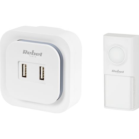 Campanello wireless 2xUSB 150m IP55 impermeabile Rebel (1/3)
