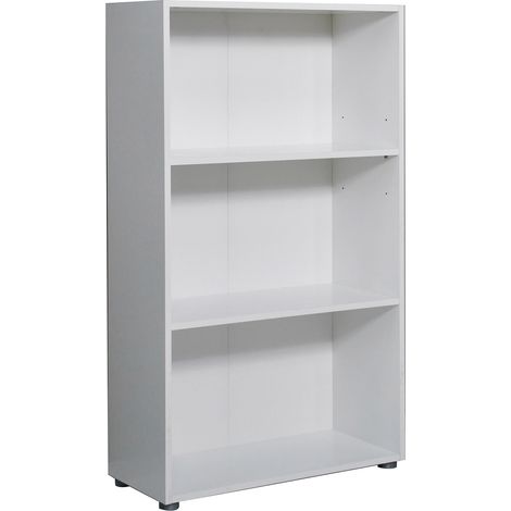 Libreria 3 Ripiani 70x29,8x119 cm in Truciolare Nobilitato Bianca