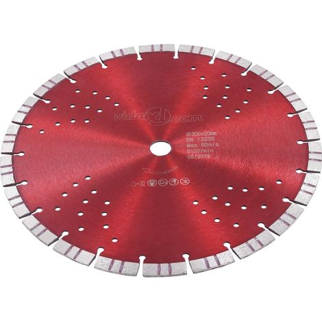 Disque de coupe diamanté avec turbo et trous Acier 300 mm