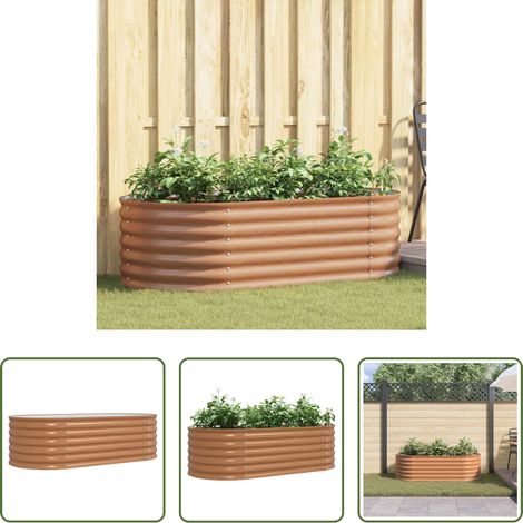 Hochbeet - Hochbeet Braun 160 x 80 x 44 cm Stahl (1/5)