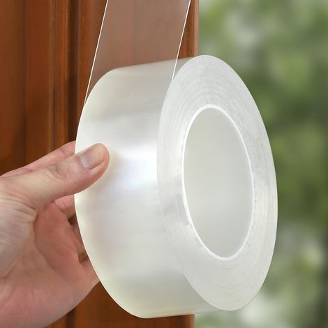Joint de fenêtre résistant au vent et à la poussière, ruban pour cuisine transparent, anti-moisissure, 5 cm x 5 m (1/5)