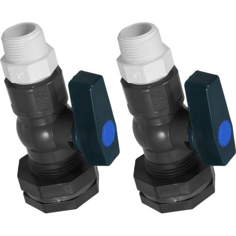 2 Ensembles Kit Dérivateur pour Baril de Pluie PVC avec Robinet à Bille Séparateur Intégré et Raccord Fileté pour Tuyau de Jardin Gestion Multiple de Eau et Protection Les Débris (1/5)