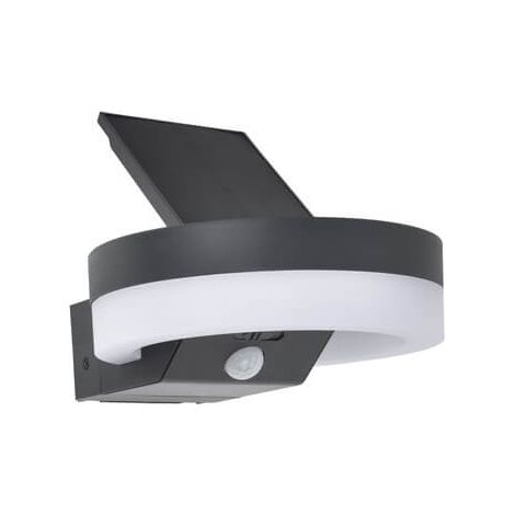 Applique murale extérieure solaire LED 12W ronde gris foncé Lutec RUNDA (1/3)