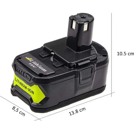 Batterie 18V 4,0Ah Lithium-Ion compatible Ryobi ONE+ – 4000mAh – Indicateur de charge LED – Performance optimale jusqu'à épuisement – Hobbytech