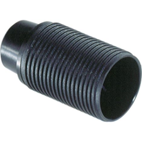 Portalámparas E14 2A 250V cuerpo roscado negro (1/2)
