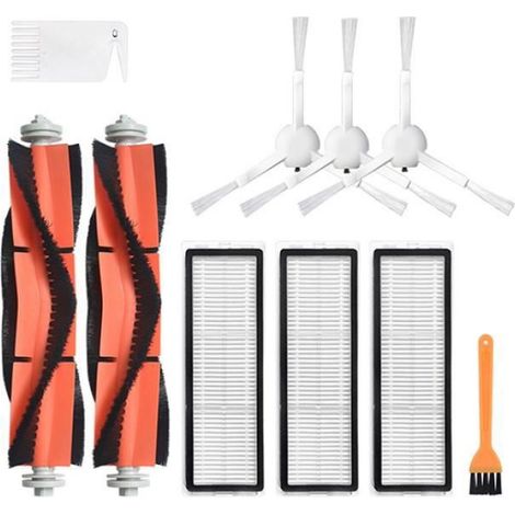 Pièces De Rechange Pour Aspirateur Robot - Brosse Principale Filtre Brosse Triangulaire Petite Brosse - Compatible Xiaomi Mijia 1C - Lot De 10 Pièces