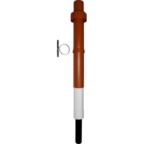 Wolf Luft-/Abgasführung 2651475 1200-1700 mm, rotbraun, DN 80/125, senkrecht, PP (1/2)