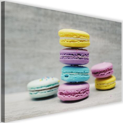 Tableau sur toile Macaron coloré 90x60 (1/5)