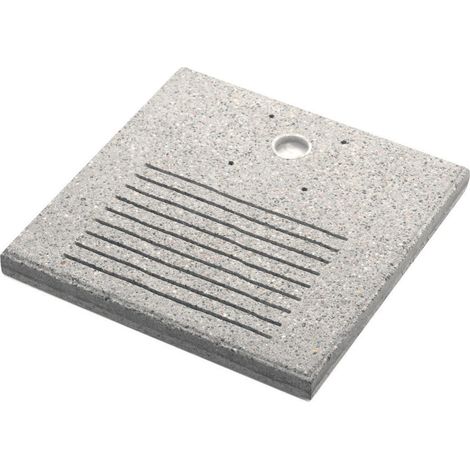 Base Quadrata 40x40x4 cm per Fontane con Ghiera Grande in Cemento Belfer 42/BSE/7 Grigio (1/3)
