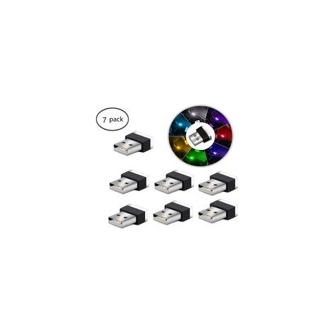 USB-LED-Auto-Innenraum-Umgebungslichter, 7-teilige Plug-in-5-V-Universal-Mini-LED-USB-Lichter für den Kofferraum-Innenraum. (1/5)