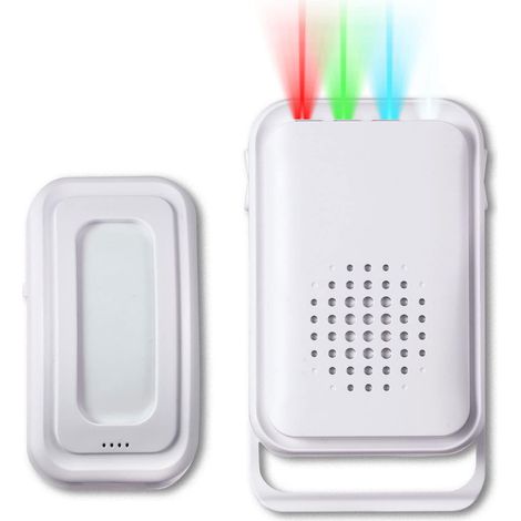 Türklingel mit Bewegungssensor für den Ladeneingang, Willkommensalarm für ältere Menschen, LED-Leuchten und Vibration (1 Sensor und 1 Empfänger)