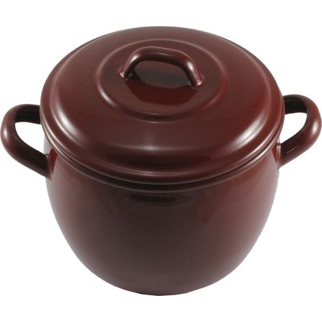 Olla esmalte clásico con tapa - 30 cm - 15 l (1/4)