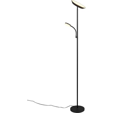 Trio LED Stehleuchte Specter 17 + 4,5 W schwarz matt Deckenlampen & Kronleuchter