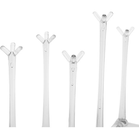 Égouttoir rétractable pour tasses, verres et mugs, support de rangement pour plan de travail, gris clair (1/5)
