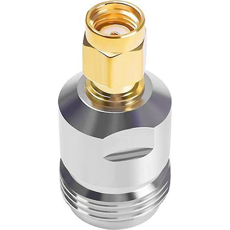 Adaptateur de connecteur coaxial RF droit N femelle vers SMA mâle (1/4)