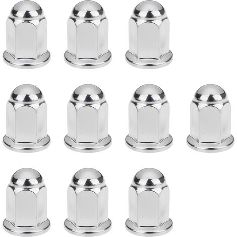 Lot de 10 Écrous Borgnes de Collecteur d'échappement M6 en Acier Chromé 90304-438-000 Compatible avec CA CB CBX (1/5)