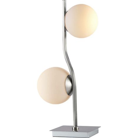[NEUWERTIG] B-Ware Lindby Avalyn Tischlampe Tischlampe Lampe Leuchte Weiß Nickel Satiniert