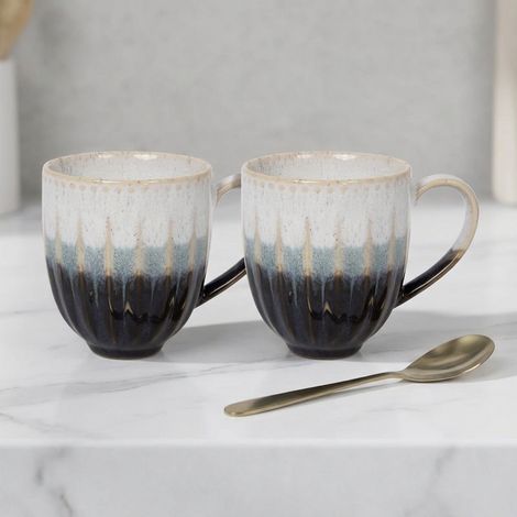 2 Pack Aqua Reactive Glaze Mugs Set (1/2)