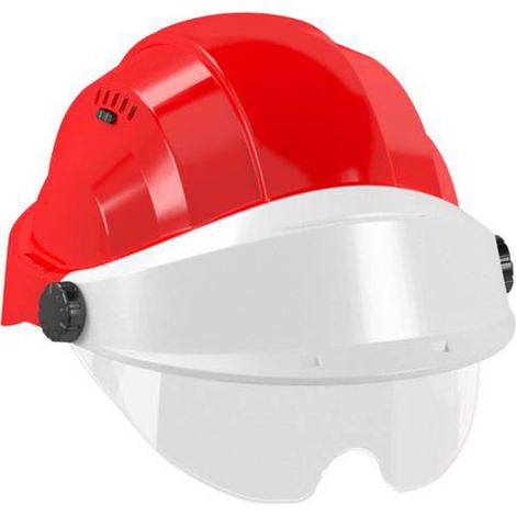 HELM 'ORIZON' ROT WEISSES VISIER MIT BRILLE TALIAPLAST - 563761