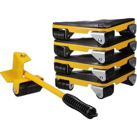 Lève-Meubles Robuste, Kit De Déplacement De Meubles, Système De Déplacement De Meubles avec Roues, Peut Pivoter À 360 Degrés, Quatre Charges Maximales De 400 Kg / 870 LB (1/5)