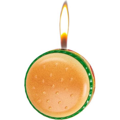 Briquet à butane rechargeable en forme de hamburger mignon, idéal comme cadeau. Rechargeable et durable. Convient aux hommes et aux femmes. (1/5)