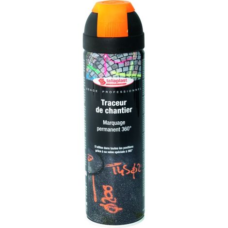 BOMBE TRACEUR DE CHANTIER FLUO 500ML - ORANGE