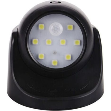 Außenwandleuchte mit Bewegungsmelder. LED-Außenbeleuchtung. Batteriebetriebene, kabellose Beleuchtung. 360°-Drehung und Neigung.