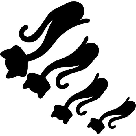Katzen-Wandtattoos für Wohn- und Schlafzimmer – DIY-Wanddekoration, Schwarz (1/5)