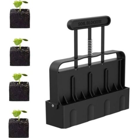 (Noir)Machine à Blocs de Sol, Bloc de Terreau Manuel 5cm pour Planter des Graines Presse Motte pour Semis Outil pour Planter des Graines (1/4)