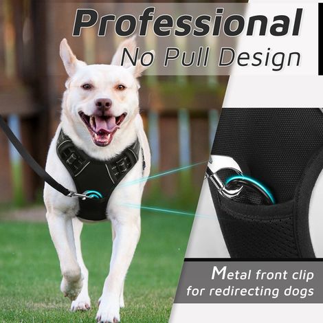 Harnais pour Chien Réglable et Anti-Traction avec Poignée de Contrôle et Bandes Réfléchissantes (1/5)