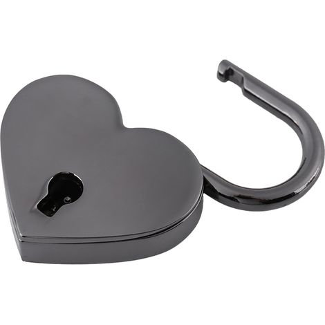Cadenas en forme de cœur pour sac, pistolet, noir, taille moyenne (1/4)