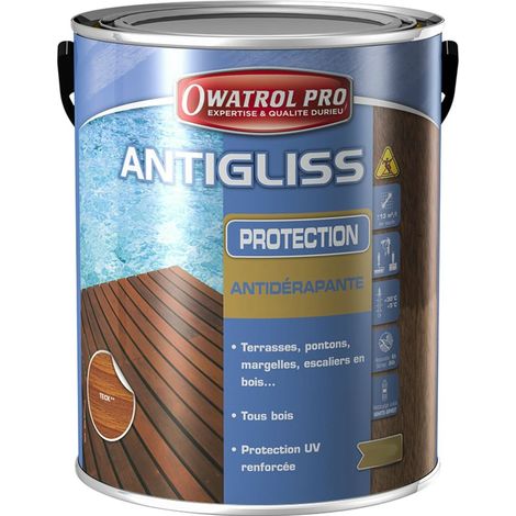 Owatrol – Antigliss teck 1 L – Protection anti-dérapante pour bois – Application facile en 2 couches – Idéal pour terrasses et pontons (1/3)