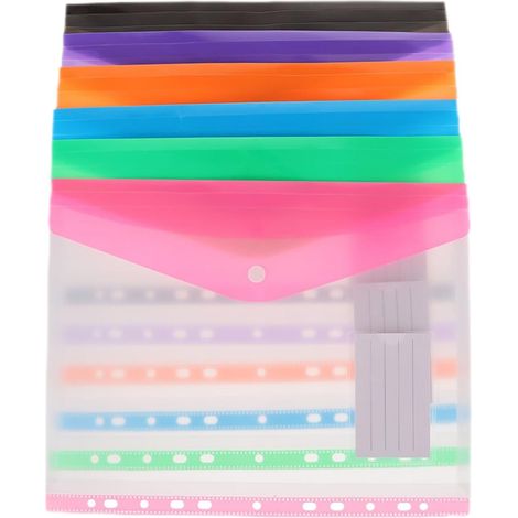 PP A4 file folders with 11 holes transparent office file