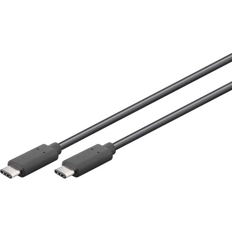 Goobay USB-Kabel USB 3.0 USB-C® Stecker, USB-C® Stecker 2.00 m Schwarz beidseitig verwendbarer Stec (1/3)